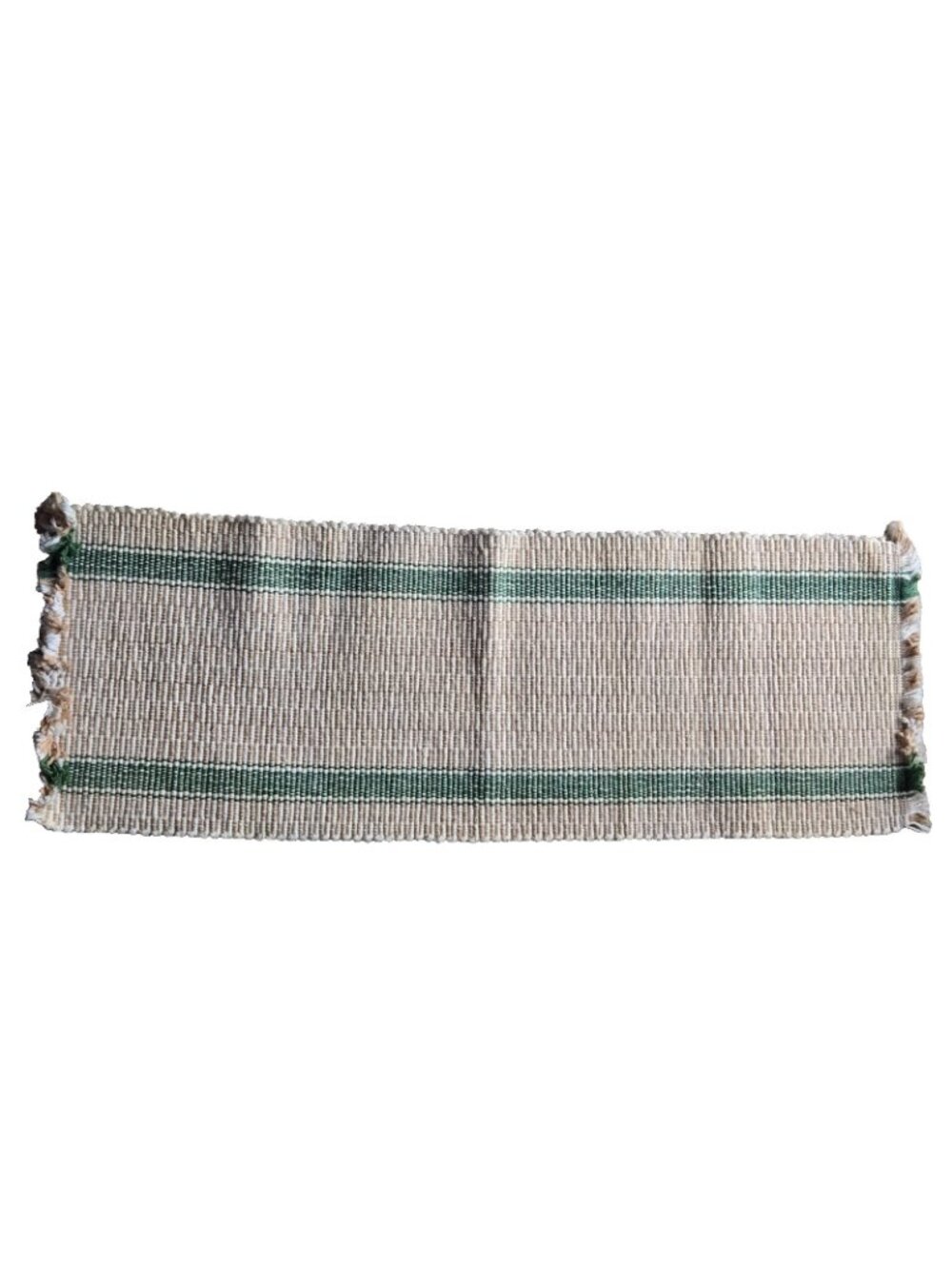Farm Table Runner Beige Green Reversible Kitchen Farmhouse Cottage 12.5" x 36" - Picture 4 of 8
